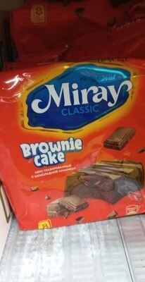 Кекс MIRAY "Brownie cake" глазированный с шоколадной начинкой  8х25г