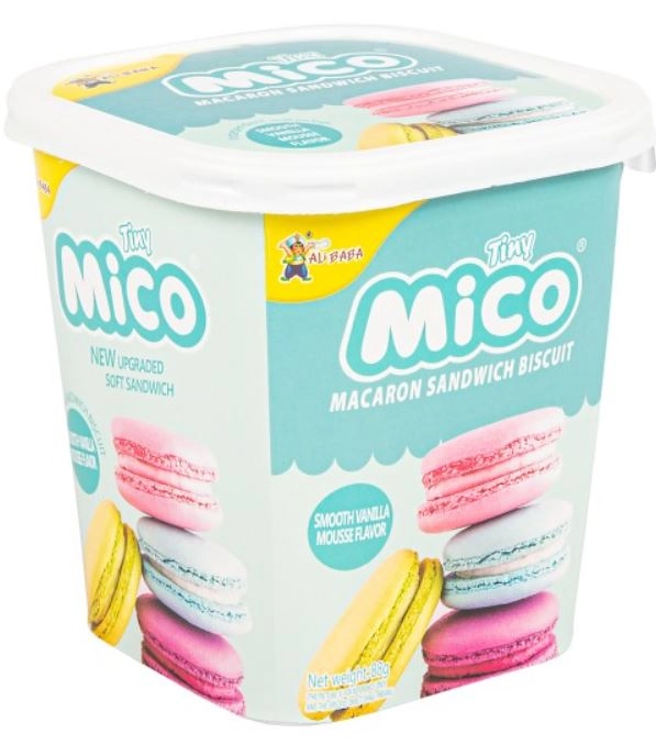 Печенье TINY MICO "Macaron"  со вкусом ванильного мусса 88 г