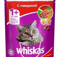 WHISKAS "Аппетитный обед" подушечки с нежным паштетом с говядиной 800 г
