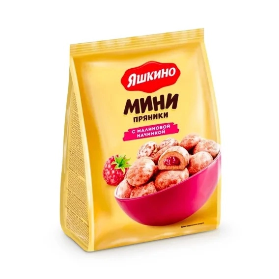 Пряники ЯШКИНО "Мини" с малиновой начинкой 300 г