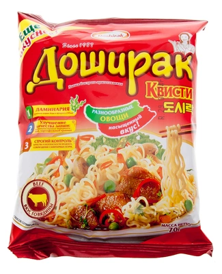 Лапша ДОШИРАК "Квисти" со вкусом говядины 70 г