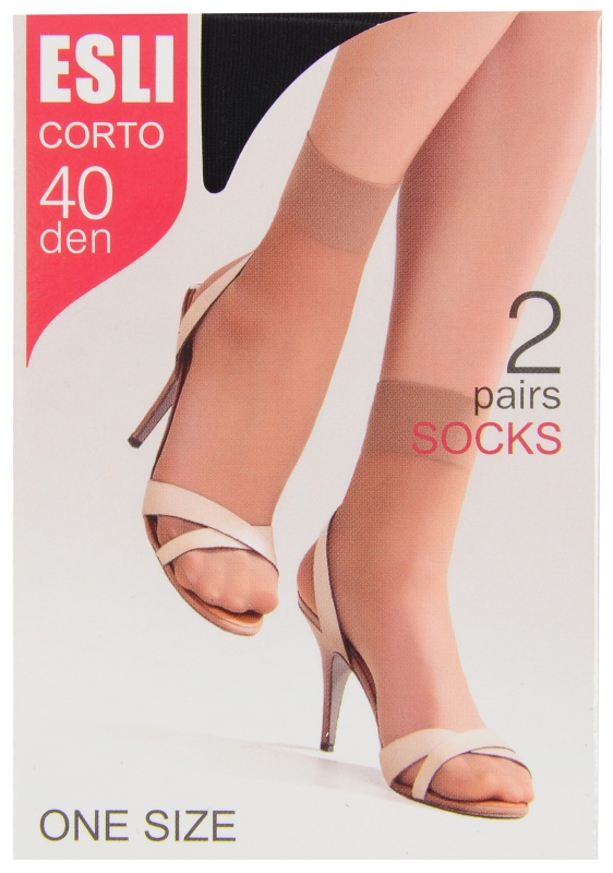 Носки женские ESLI "Corto" nero (черный ) 2 пары р.23-25 40 den