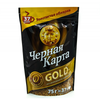 Кофе растворимый ЧЕРНАЯ КАРТА Gold 75 г м/у