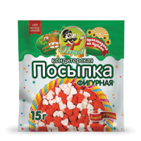 Посыпка кондитерская ПЕРЦОВ "Сердечки" фигурная 15 г