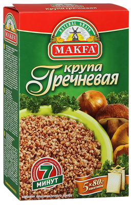 Крупа МАКФА гречневая в пакетиках 5х80г