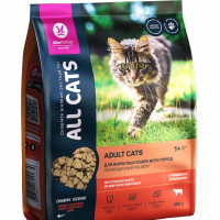 ALL CATS корм сухой д/взр. кош. с говядиной, 350 г