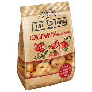 Тараллини NINA FARINA томат с ароматными травами 180 г