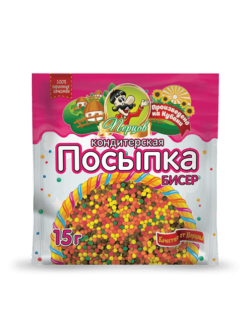 Посыпка кондитерская ПЕРЦОВ бисер 15 г