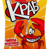 Чипсы Пеплет Краб воздушные со вкусом краба 200 г