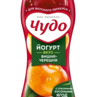 Йогурт питьевой ЧУДО вишня-черешня 260 г 1,9%
