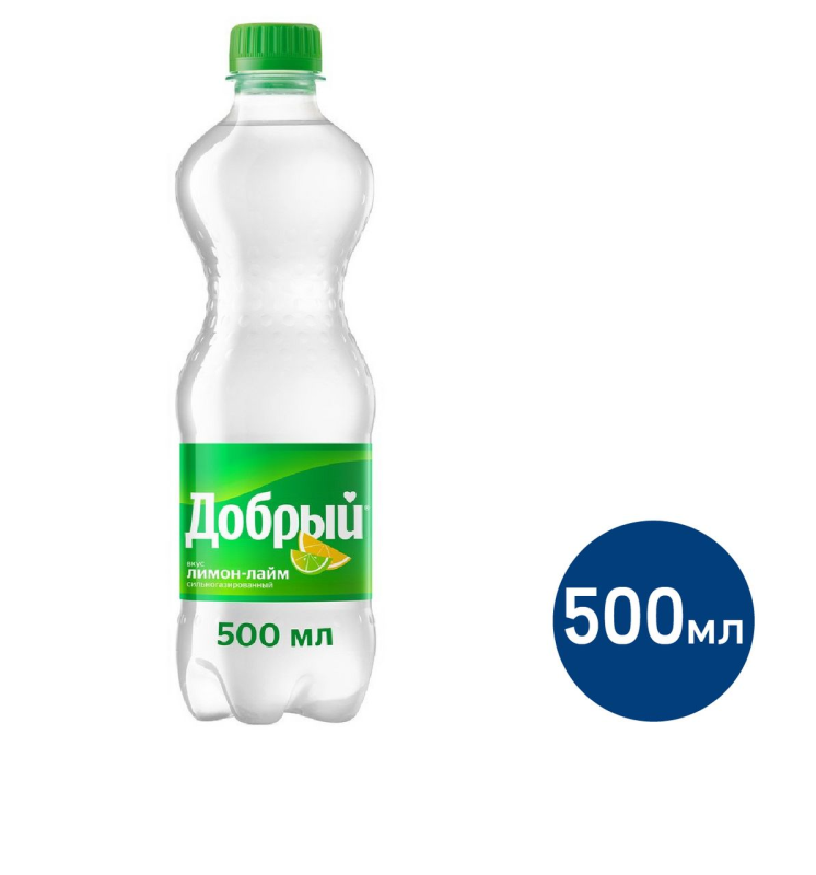 Напиток ДОБРЫЙ со вкусом лимон-лайм газированный 500 мл