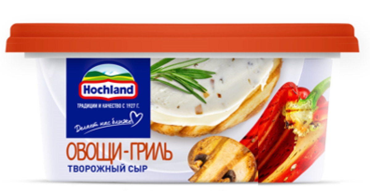 Сыр творожный HOCHLAND "Овощи-гриль" 140 г