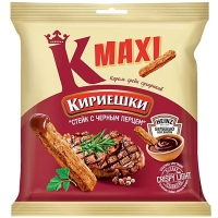 Сухарики КИРИЕШКИ Maxi пшеничные стейк с черным перцем и соусом барбекю 50 г