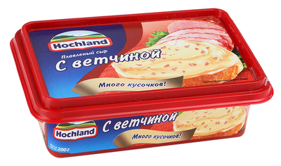 Сыр HOCHLAND плавленый с ветчиной 200 г 55%