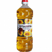 Масло подсолнечное КУБАНОЧКА нерафинированное 1 л