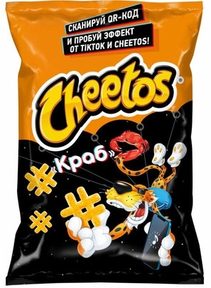 Кукурузные снеки CHEETOS Кукурузные снеки CHEETOS "Краб" 85 г