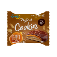 Печенье SOLVIE "Соленая карамель" протеиновое арахисовое в глазури 60 г