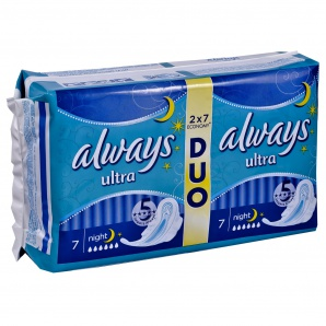 Прокладки гигиенические Always Duo Ultra night уп.7х2