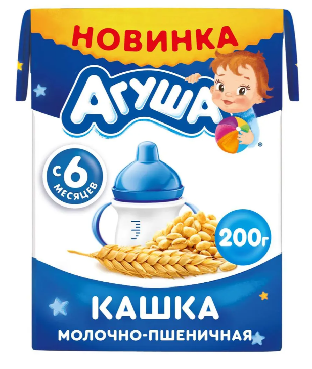 Каша АГУША "Засыпай-ка" молочно-пшеничная 200 г