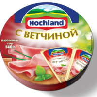 Сыр HOCHLAND плавленый с ветчиной 140 г 55%