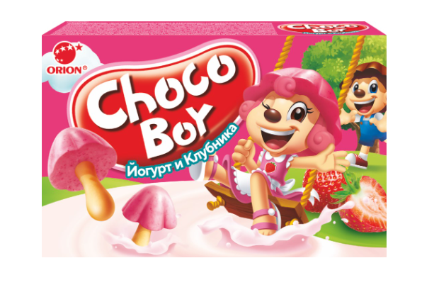 Печенье ORION "Chocoboy Yogurt & Strawberry" 40 г
