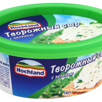 Сыр HOCHLAND творожный с зеленью 140 г 60%