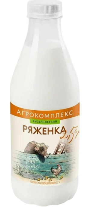 Ряженка АГРОКОМПЛЕКС ВЫСЕЛКОВСКИЙ 400 г 2,5%