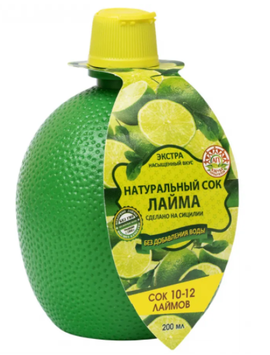 Сок АЗБУКА ПРОДУКТОВ лаймов натуральный 200 мл