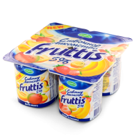 Йогуртный продукт FRUTTIS "Сливочное лакомство" дыня-манго/банан-клубника 115 г 5%
