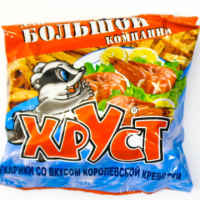 Сухарики ХРУСТ ржано-пшеничные королевская креветка 100 г