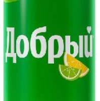 Напиток ДОБРЫЙ "Лимон-лайм" сильногазированный 0.33 л ж/б