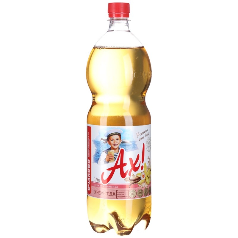 Ах  Крем-сода напиток сильногазированный 1.5 л