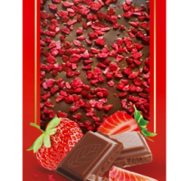 Шоколад DEMIDOFF молочный с кусочками сушеной клубники 80 г