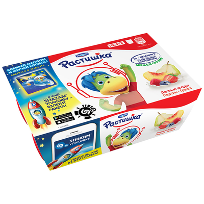 Творог РАСТИШКА лесные ягоды-персик-груша 270 г 3,5%