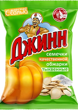 Семечки ДЖИНН тыквенные жареные с морской солью 100 г