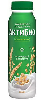 Биойогурт питьевой АКТИБИО со злаками 260 г 1,6%