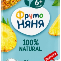Нектар ФРУТОНЯНЯ из яблок и ананасов для питания детей раннего возраста 0.2 л