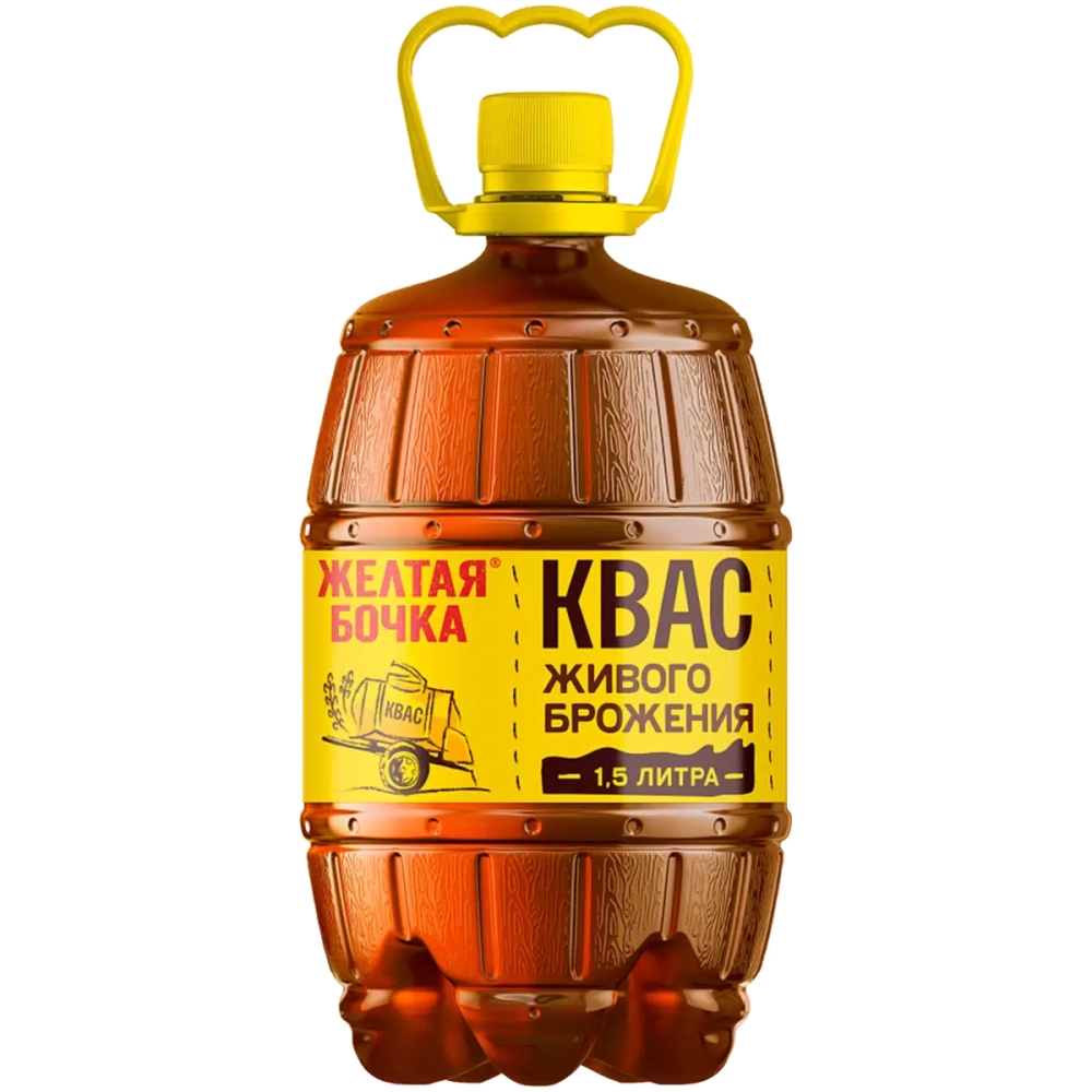 Квас "Желтая бочка" 1.5 л