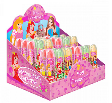 Карамель леденцовая МОЯ ПРИНЦЕССА "Помада" со вкусом клубники, ананаса, яблока 5.5 г