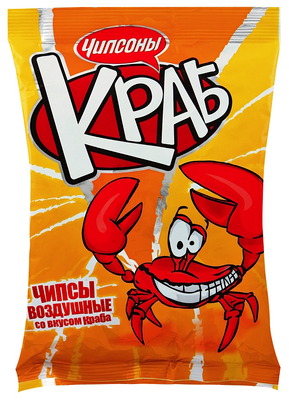 Чипсы Пеплет Краб воздушные со вкусом краба 200 г
