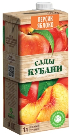 Нектар САДЫ КУБАНИ персик-яблоко 1 л