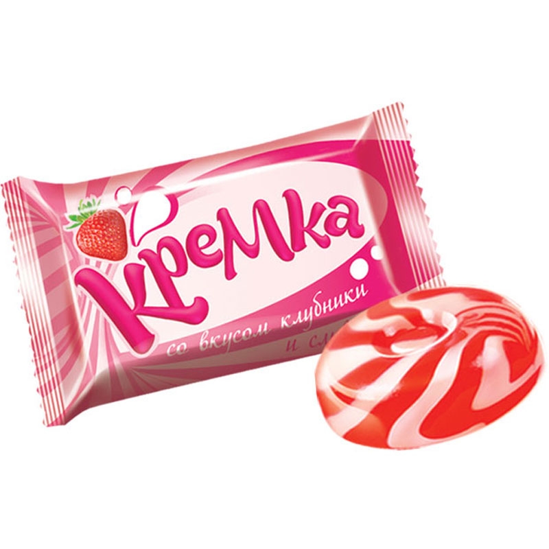 Карамель ЯШКИНО "Кремка" клубника со сливками 500 г