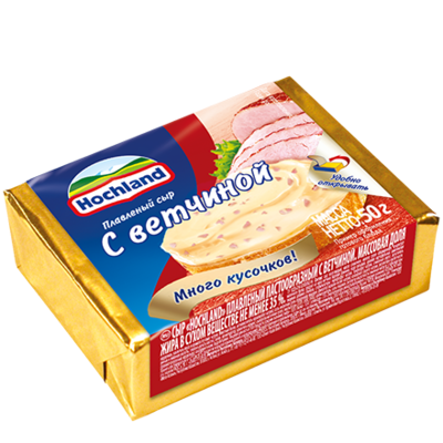 Сыр HOCHLAND плавленый с ветчиной 50 г 35%