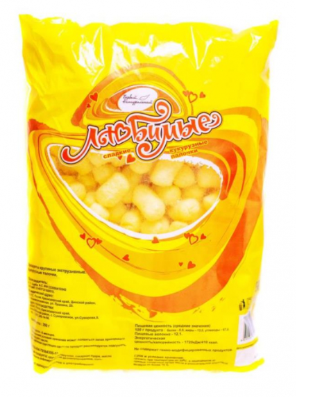 Кукурузные палочки ЛЮБИМЫЕ сладкие 350 г