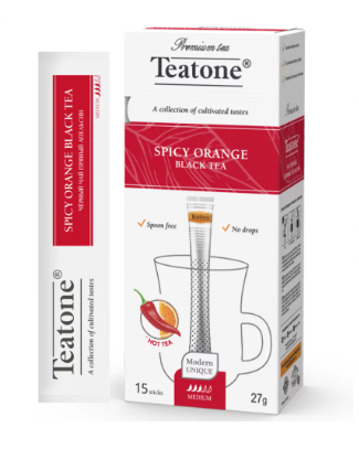 Чай черный TEATONE "Пряный апельсин" с апельсином и перцем 15х1,8г
