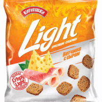 Сухарики КИРИЕШКИ Light пшенично-кукурузные ветчина и сыр 33 г